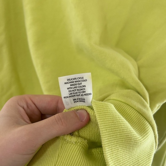 Pistola Kirsten Shoulder Pad Sweatshirt Citron Yellow Neon Women’s Sz Small Crew - Picture 13 of 13